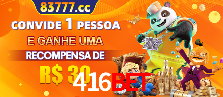 Banner institucional da 416bet sobre parceria de marcas e criação de uma marca de excelência, apresentando os mascotes de jogos populares como o Fortune Tiger.